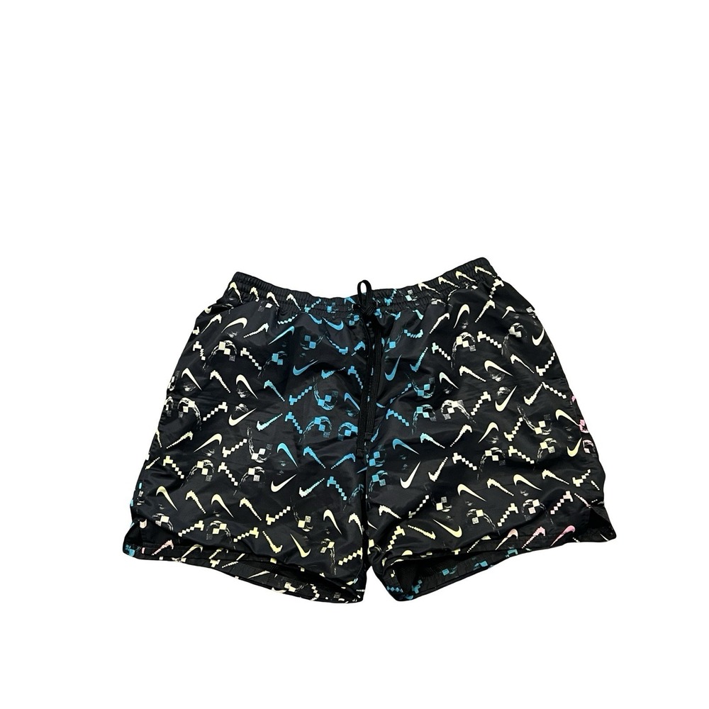 Nike Men's Lap Digi‎ Swoosh Ombré Logo Swim Trunks Shorts Black 7" Size XL